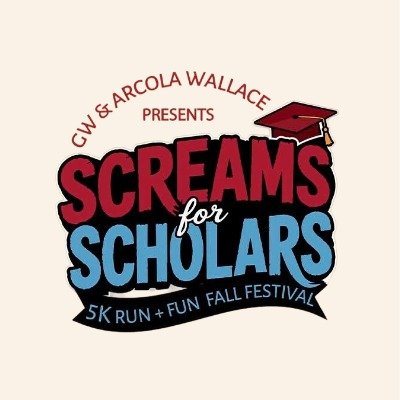 The GW and Arcola Wallace Foundation presents Screams for Scholars 5K Run Logo