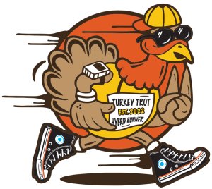 The Hybrid Runner Foundation 5th  Annual Turkey Trot 5K Logo