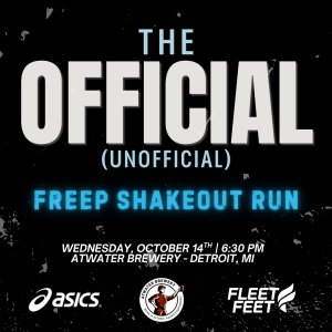 The OFFICIAL (Unofficial) Detroit Free Press Shakeout Run! Hosted By Fleet Feet & ASICS! Logo