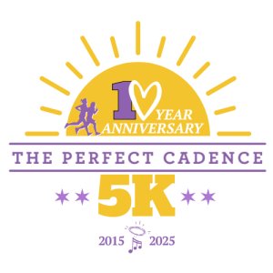 The Perfect Cadence 10-Year Anniversary 5K Run Logo