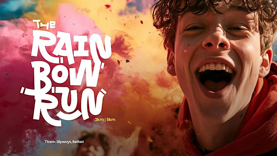 The Rainbow Run - charity colour run Logo