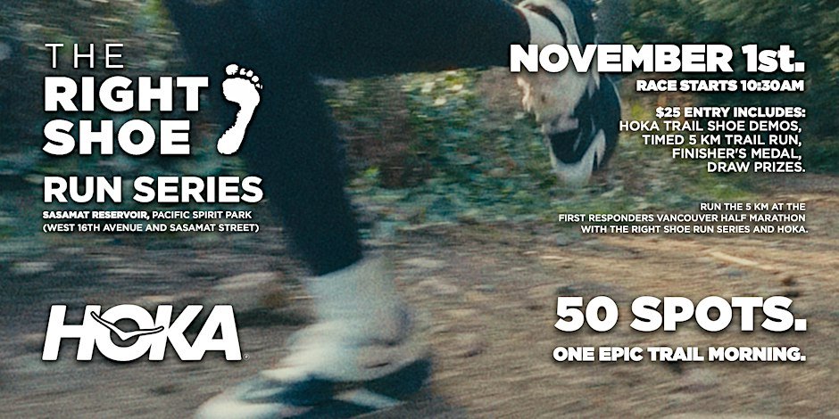 The Right Shoe x HOKA Trail 5 km: Race for Fun! Logo