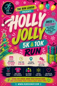 The Run League Presents: Holly Jolly 5K & 10K Logo