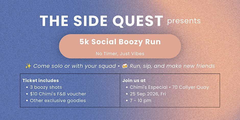 The Side Quest ⋅ 5K Social Boozy Run Logo