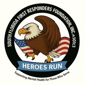 The South Florida First Responders Foundation, 2026 Heroes Run! 10K • 5K • 1 Mile Logo