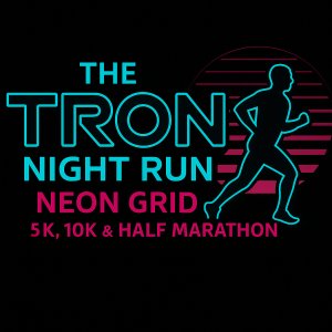 The TRON Night Run: Neon Grid 5K & 10K Logo