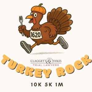 The Turkey Rock 10K/5K/1M Logo