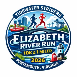 Tidewater Striders Elizabeth River Run 10K & Mile Logo