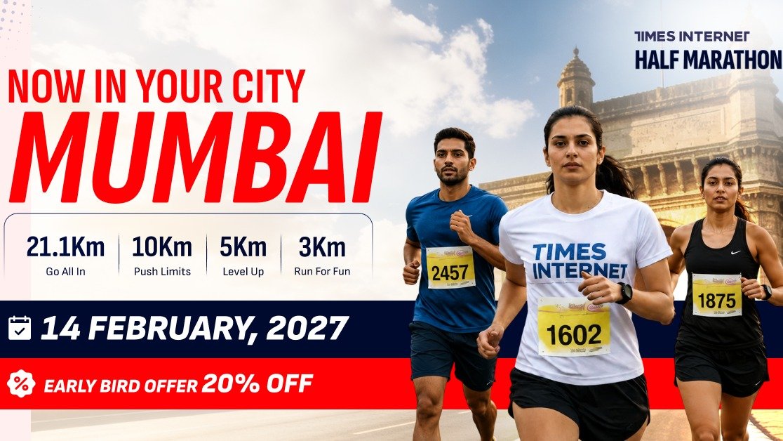TIMES INTERNET HALF MARATHON - MUMBAI Logo