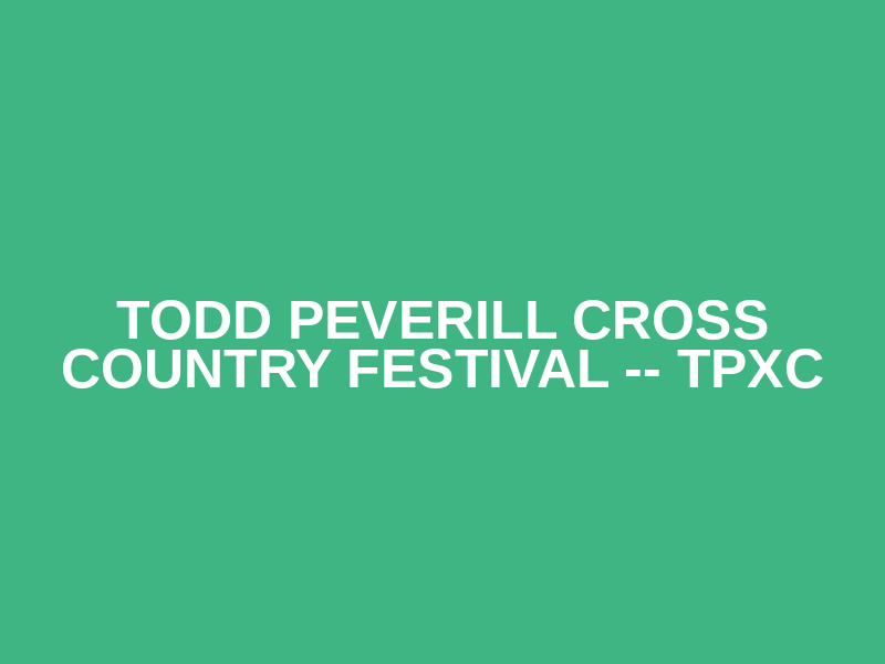 Todd Peverill Cross Country Festival -- TPXC Logo