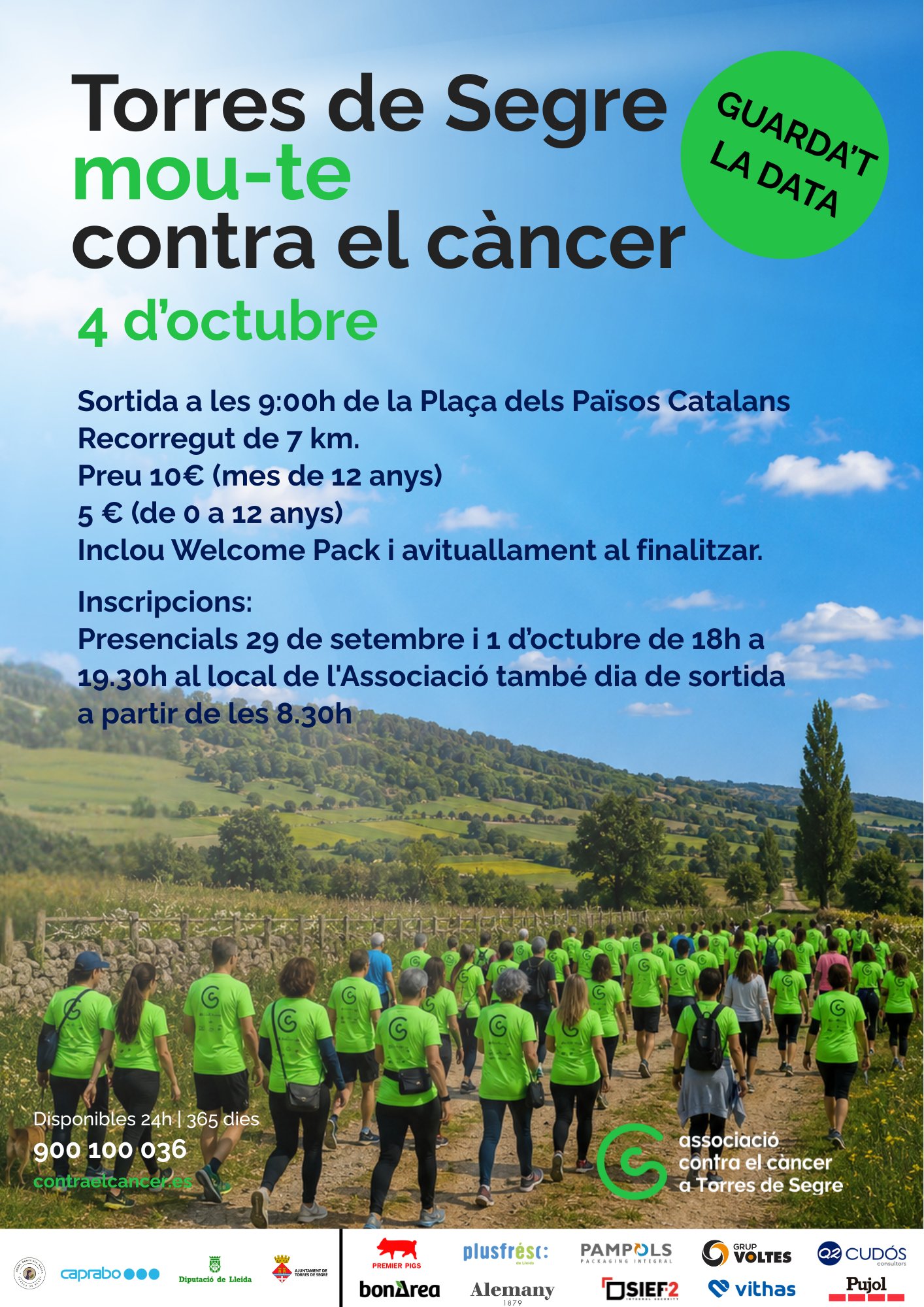 Torres de Segre Mou-te Contra el Càncer Logo