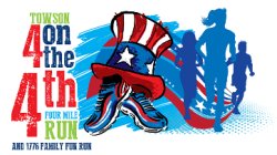 Towson 4 on 4th Four Mile Run and 1776 Family/Kid's Fun Run Logo