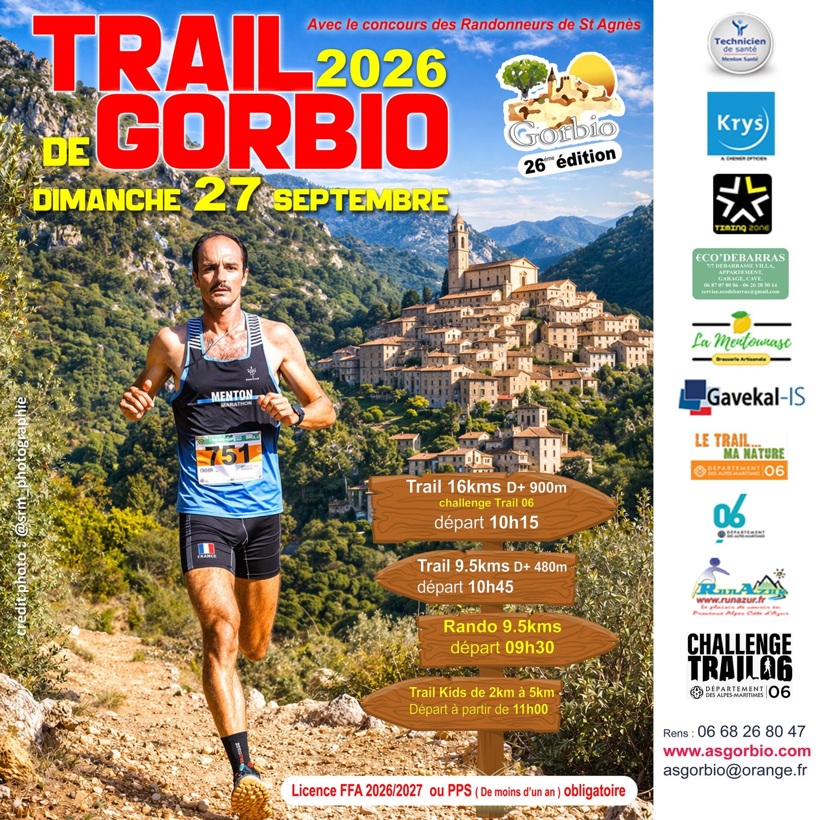 Trail de Gorbio 2026 Logo