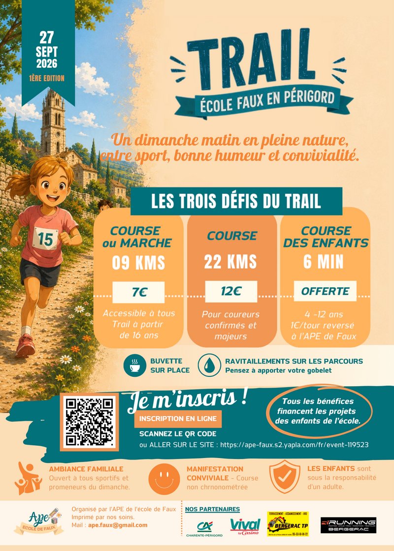 Trail de l'APE de l'école de Faux en Périgord