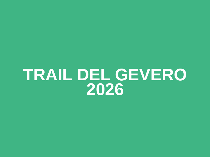 Trail del Gevero 2026