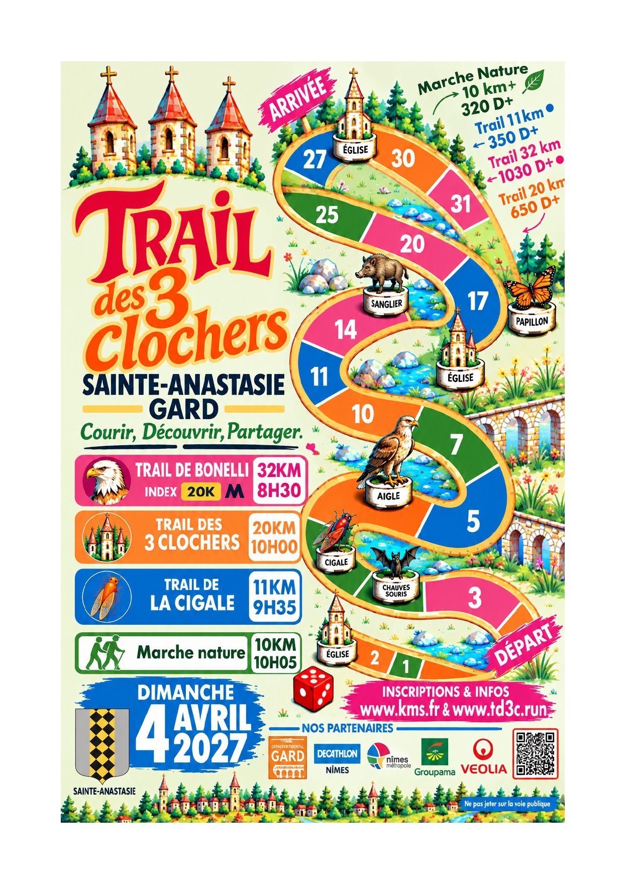TRAIL DES 3 CLOCHERS Logo
