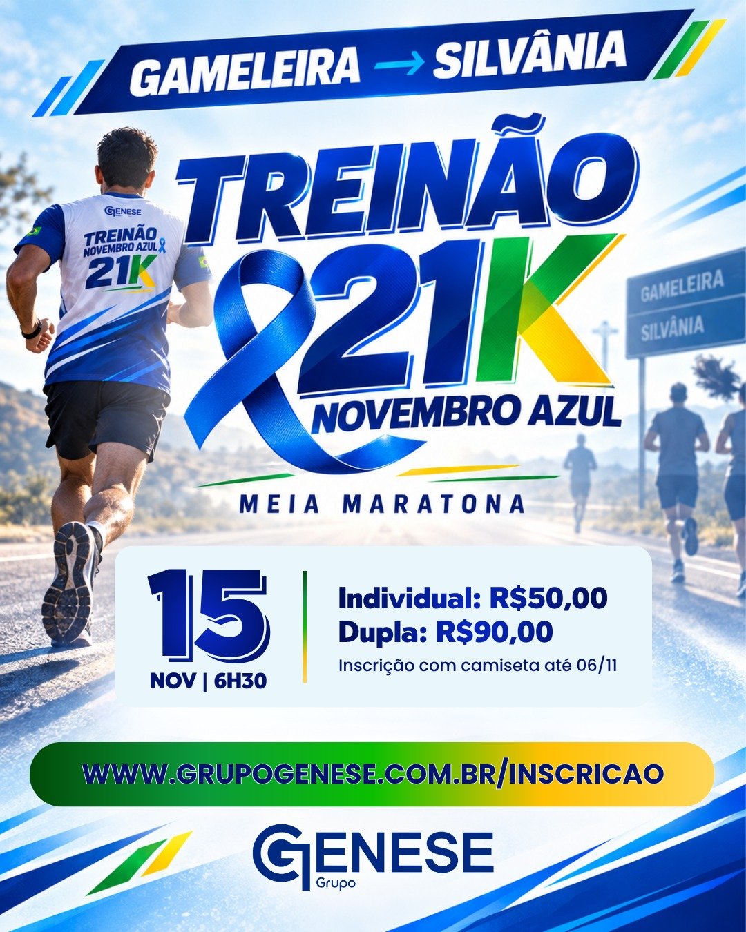 TREINÃO 21K NOVEMBRO AZUL - SILVANIA GOIÁS