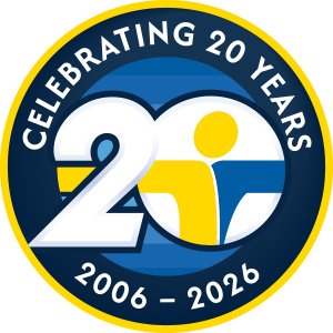 Tri Faster Cheers to 20 Years 5k Logo