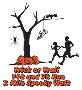 Trick or Trail  12K and 6K race and 2 mile spooky walk Logo