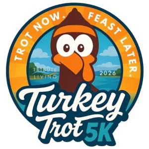 Trot Now, Feast Later-The Tribute 5k Logo