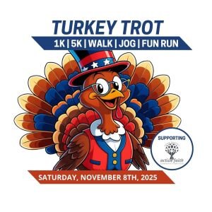 Turkey Trot Supporting Active Faith Food Pantry Logo