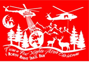 T'was a few nights after Christmas Night Trail Run Logo