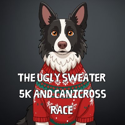 Ugly Sweater 5k Canicross and Trail Run/Walk Logo