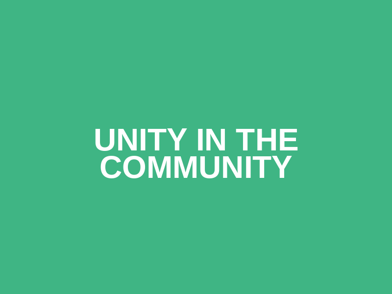 Unity In The Community