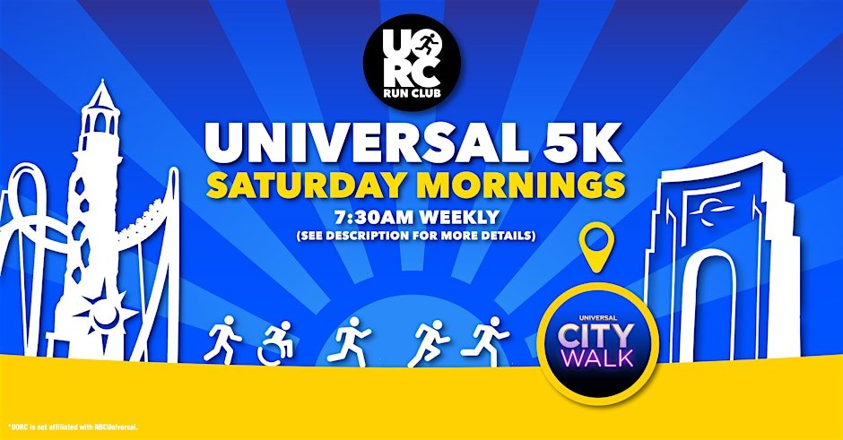 Universal 5K Saturday Mornings:  presented by Universal Run Club Logo
