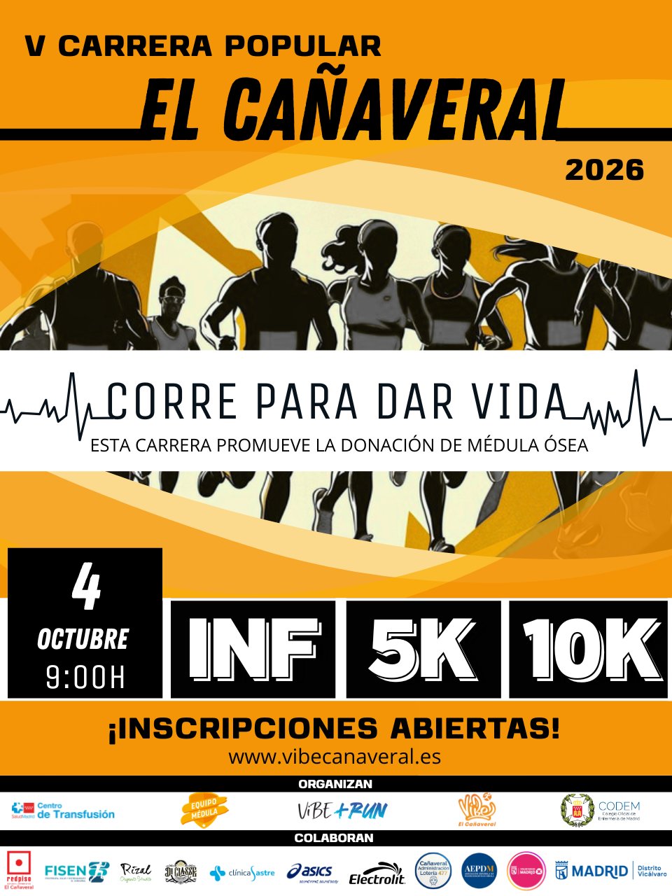 V Carrera Popular El Cañaveral Madrid 2026 | 10K, 5K y Carreras Infantiles | Corre para Dar Vida Logo