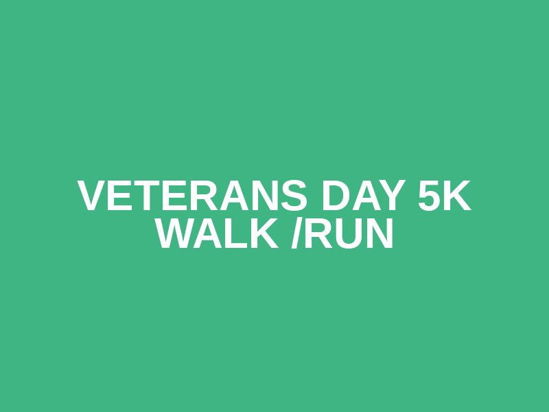 Veterans Day 5K walk /run Logo