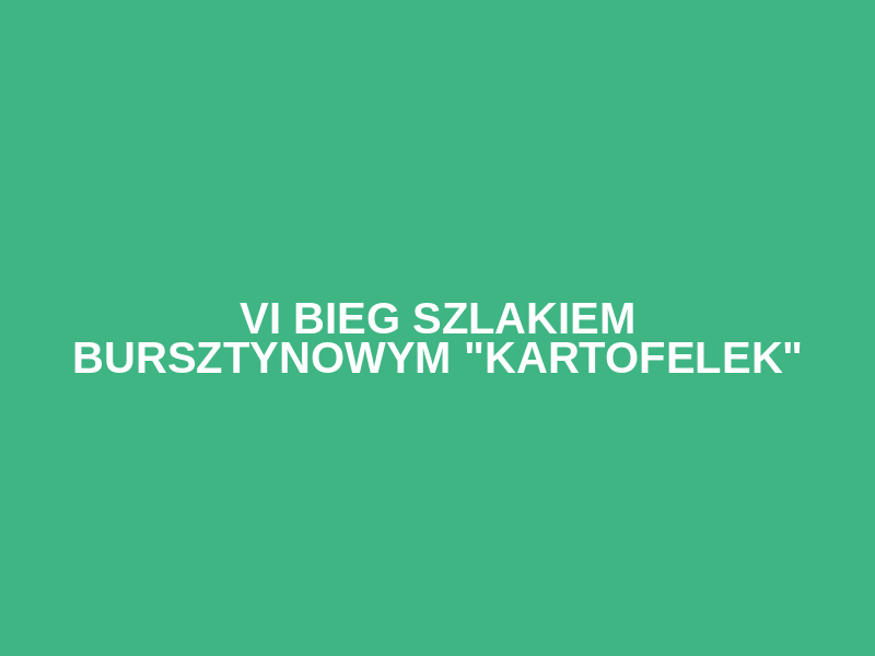 VI Bieg Szlakiem Bursztynowym "KARTOFELEK"