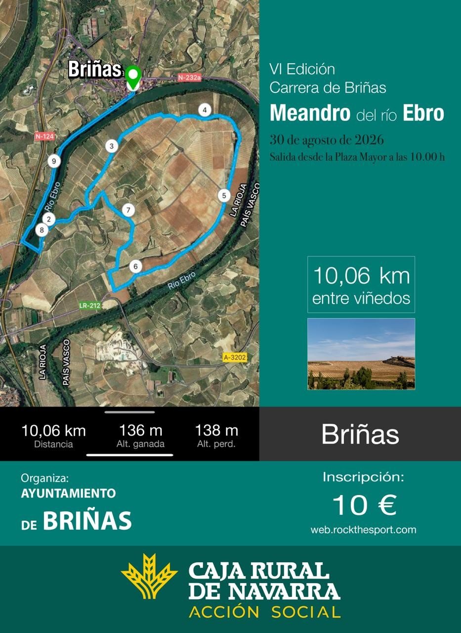 VI EDICION CARRERA DE BRIÑAS MEANDRO DEL RIO EBRO Logo