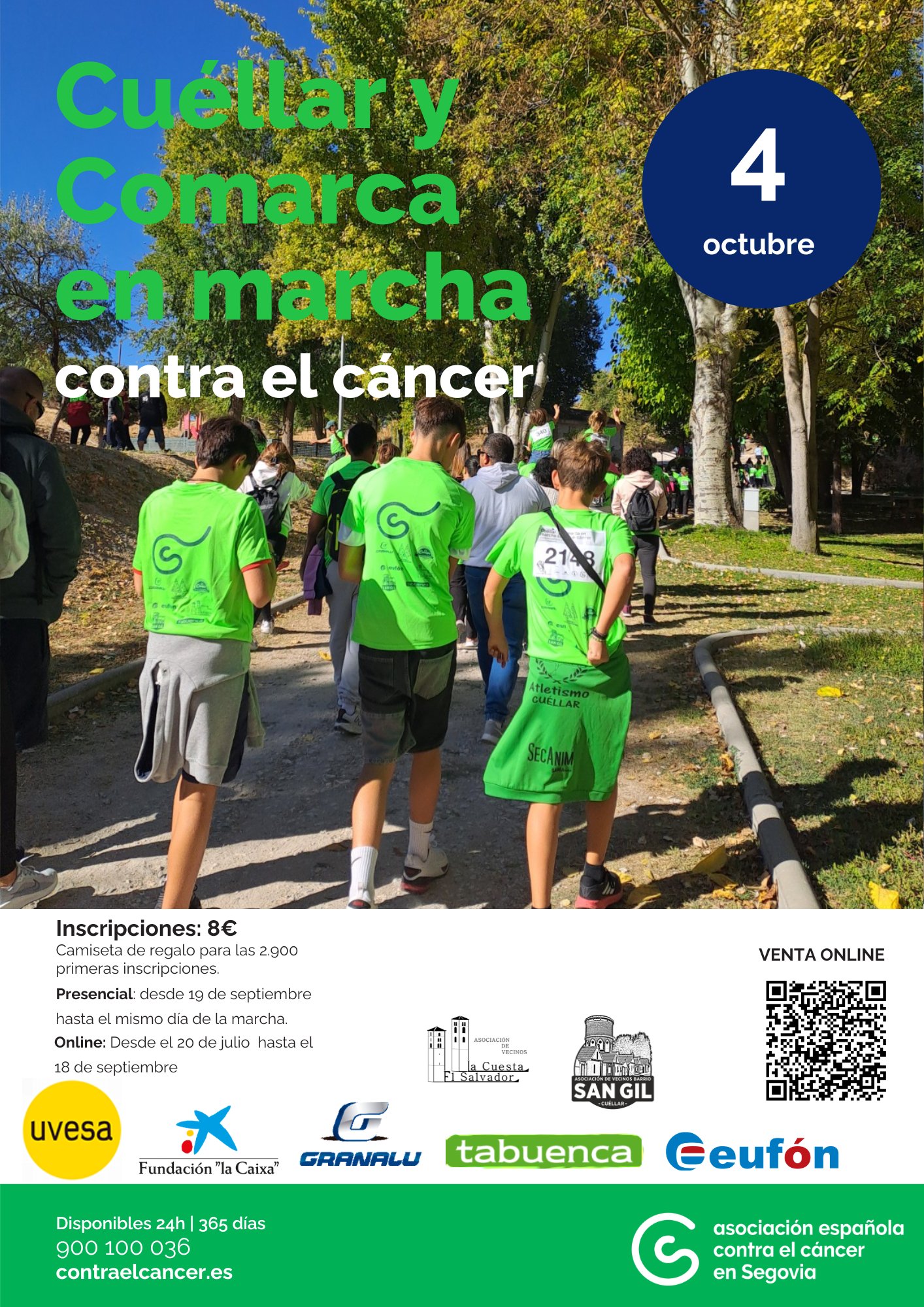 VI Marcha solidaria Cuéllar y comarca En Marcha contra el cáncer Logo