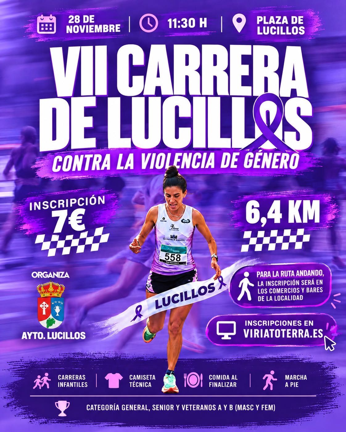 VII CARRERA CONTRA LA VIOLENCIA DE GÉNERO DE LUCILLOS
