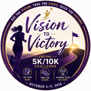Vision to Victory Virtual 5k/10K Challenge Logo