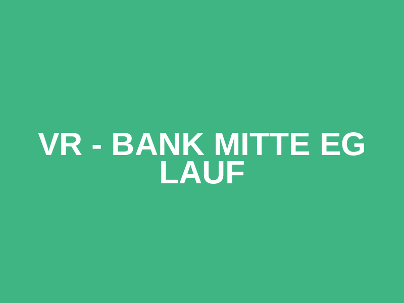 VR - Bank Mitte eG Lauf Logo