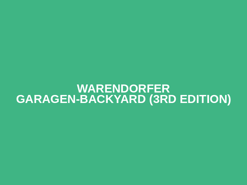 Warendorfer Garagen-Backyard (3rd edition) Logo