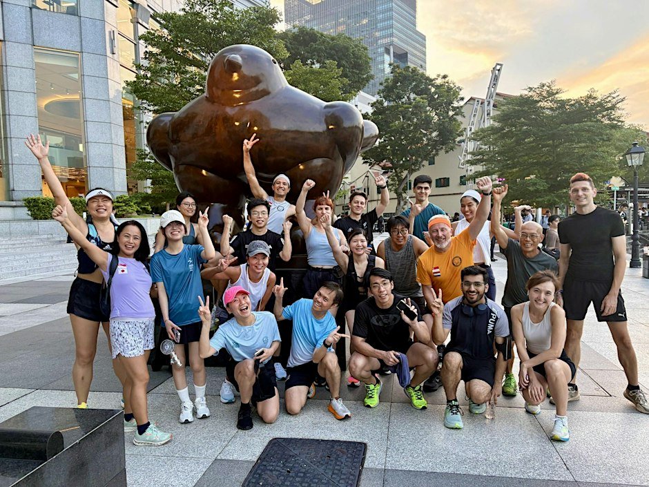 Wed evening social run. Make new friends from an int'l run n social grp.