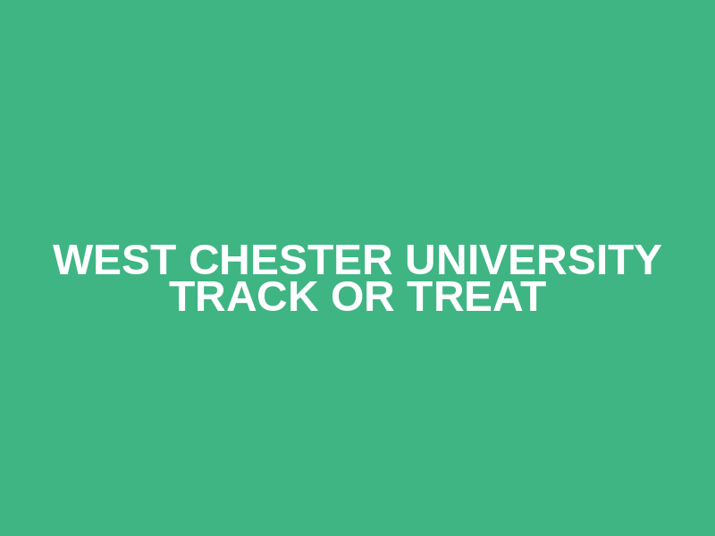 West Chester University Track or Treat Logo