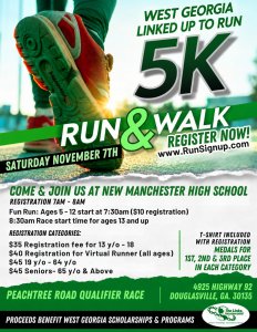 West Georgia Linked Up to Run 5K Logo