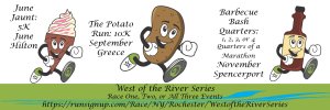 West of the River Series (June Jaunt, The Potato Run, and Barbecue Bash Quarters) Logo