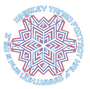 Whiskey Tango Foxtrot Trail Half Marathon & 5 Mile Logo