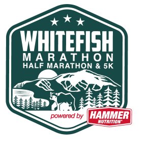 Whitefish Marathon, Half Marathon & 5K Presented by Hammer Nutrition Logo