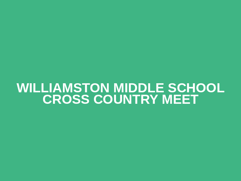 Williamston Middle School Cross Country Meet Logo