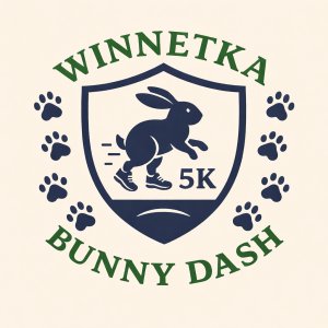 Winnetka Bunny Hop Dash 5k 2027 Logo