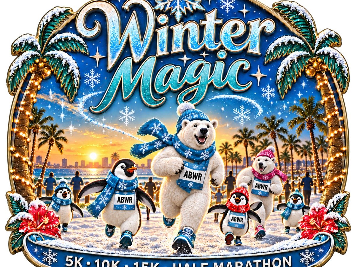 Winter Magic 5k, 10k, 15k, Half Marathon Logo