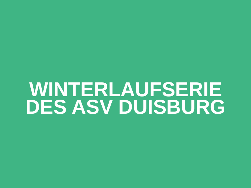 Winterlaufserie des ASV Duisburg Logo