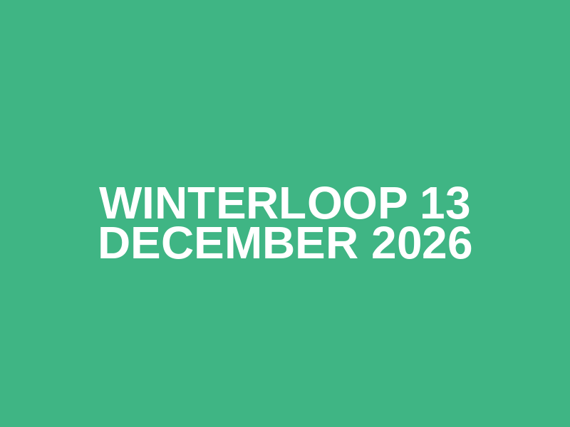 Winterloop 13 december 2026