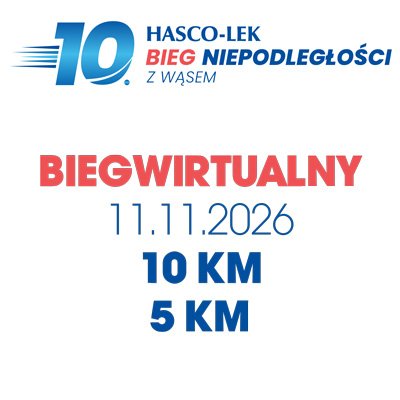 Wirtualny 10. Hasco-Lek Bieg Niepodległości z wąsem